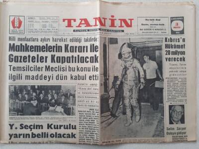 Tanin Gazetesi - 3 Mayıs 1961 - Mahkemelerin Kararı İle Gazeteler Kapatılacak GZ111116 - 1