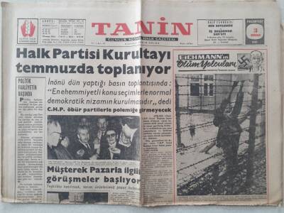Tanin Gazetesi - 3 Nisan 1961 - Halk Partisi Kurultayı Temmuzda Toplanıyor GZ111254 - 1