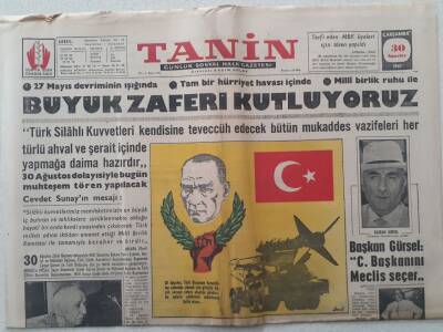 Tanin Gazetesi - 30 Ağustos 1961 - Brezilyada Ordu İdareyi Eline Aldı GZ111120 - 1