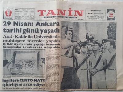 Tanin Gazetesi - 30 Nisan 1961 - 29 Nisan Ankara Tarihi Günü Yaşadı GZ111227 - 1