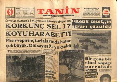 Tanin Gazetesi - 30 Temmuz 1961 - Samsun Civarında Korkunç Sel GZ111066 - 1