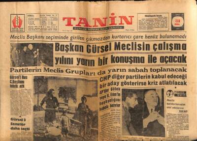 Tanin Gazetesi 31 Ekim 1961 - Yunanistanda Seçimi Karamanlis Kazandı GZ82566 - 1