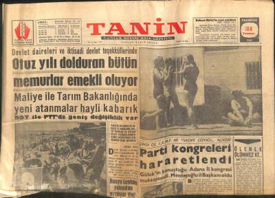 Tanin Gazetesi - 31 Temmuz 1961 - Otuz Yılı Dolduran Memurlar Emekli Oluyor GZ111065 - 1