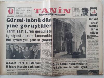 Tanin Gazetesi - 4 Mart 1961 - Gürsel İnönü Dün Yine Görüştüler GZ111167 - 1