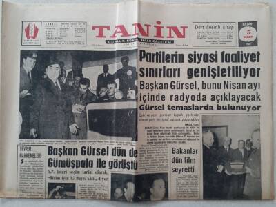 Tanin Gazetesi - 5 Mart 1961 - Partilerin Siyasi Faaliyet Sınırları Genişletiliyor GZ111166 - 1