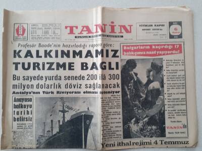 Tanin Gazetesi - 6 Haziran 1961 - Bazı Devrikler Anayasayı Çiğnediklerini Kabul Ettiler GZ111221 - 1