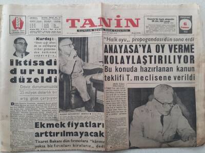Tanin Gazetesi - 6 Temmuz 1961 - Ekmek Fiyatları Arttırılmayacak GZ111085 - 1