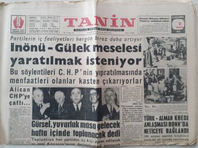 Tanin Gazetesi - 7 Haziran 1961 - İnönü- Gülek Meselesi Yaratılmak İsteniyor GZ111220 - 1