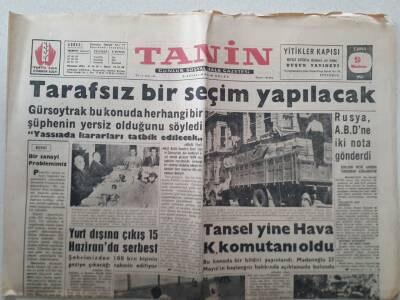 Tanin Gazetesi - 9 Haziran 1961 - Menderesi İtham İçin Mebuslar Sıraya Girdi GZ111218 - 1