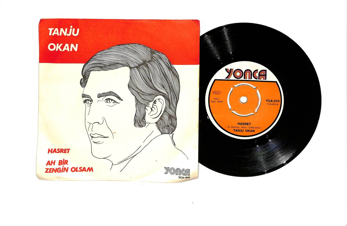 Tanju Okan – Hasret / Ah Bir Zengin Olsam 45’lik Plak (10/8) PLK26966 - 1