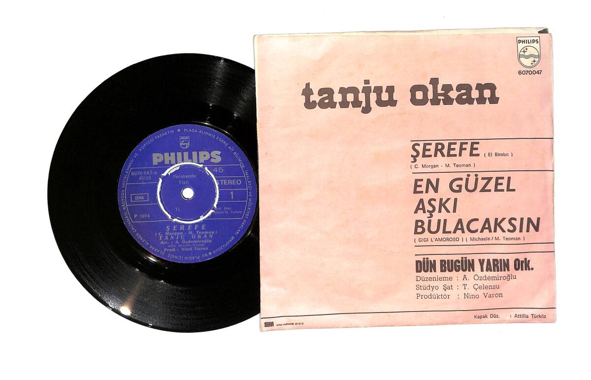 Tanju Okan - Şerefe / En Güzel Aşkı Bulacaksın PLAK (10/8) PLK23473 - 2