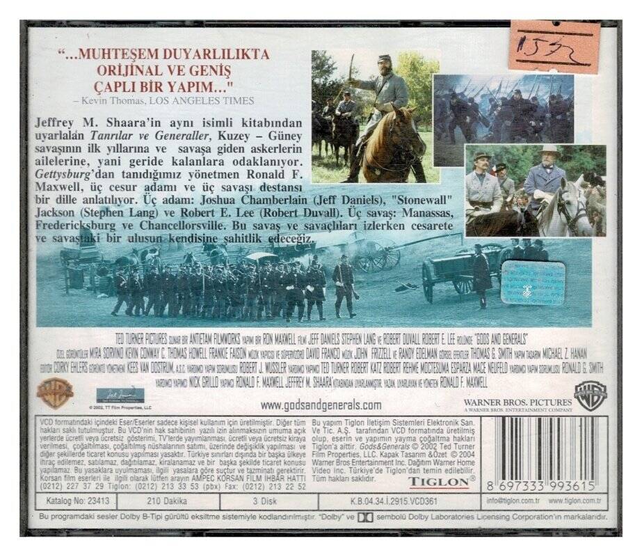 Tanrılar ve Generaller - 1 Adet VCD Set VCD838 - 2