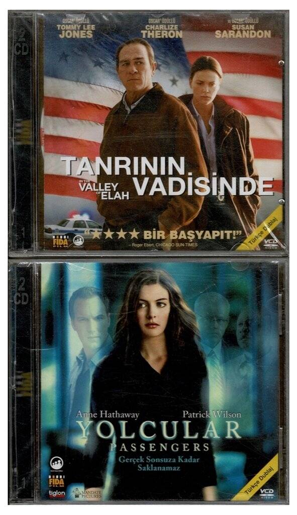 Tanrının Vadisinde (Tommy Lee Jones) Yolcular (Anne Hathaway) - 2 Adet VCD Film VCD1128 - 1