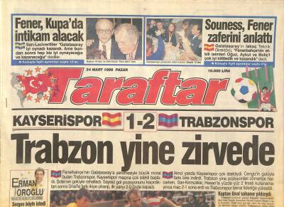 Taraftar Gazetesi 24 Mart 1996 - Daum Çok Fazla Gol Atabilirdik - Galatasarayda Ergun Gürsoyun Buruk Sevinci GZ127122 - 1