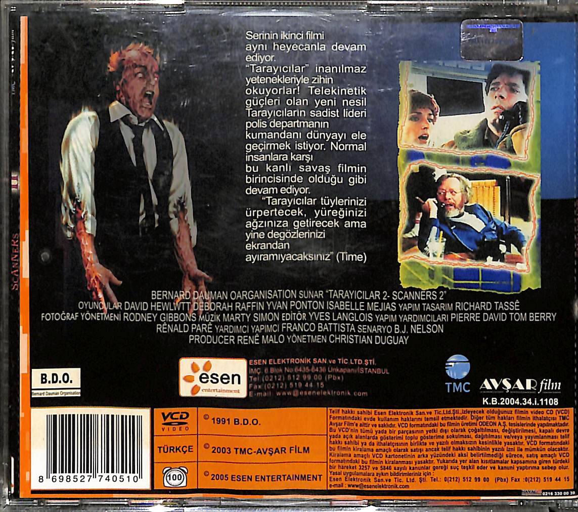 Tarayıcılar 2 – Scanners II: The New Order (1991) Orjinal VCD Film VCD28131 - 2