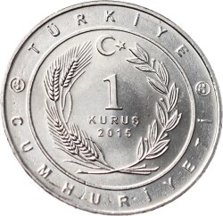 Tarihte 16 Büyük Türk Devletleri Serisi ' Batı Hun İmparatorluğu ' 1 Kuruş Hatıra Parası (2015) - ÇİL TCH470 - 2
