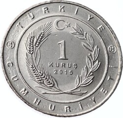 Tarihte 16 Büyük Türk Devletleri Serisi ' Büyük Timur İmparatorluğu ' 1 Kuruş Hatıra Parası (2015) - ÇİL TCH466 - 2