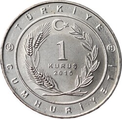 Tarihte 16 Büyük Türk Devletleri Serisi ' Harzemşahlar İmparatorluğu ' 1 Kuruş Hatıra Parası (2015) - ÇİL TCH475 - 2