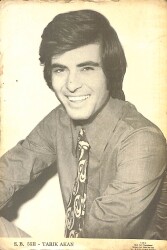 Tarık Akan Siyah-Beyaz Kartpostal (Küçük Boy) KRT22592 - Gökçekoleksiyon