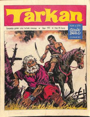 Tarkan Çizgi Roman Sayı110 27 Aralık 1972 - Sezgin Burak NDR79992 - 1