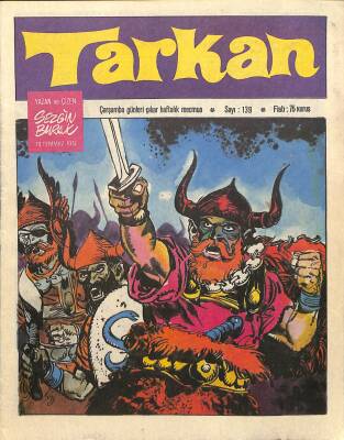 Tarkan Çizgi Roman Sayı139 18 Temmuz 1973 - Sezgin Burak NDR81274 - 1