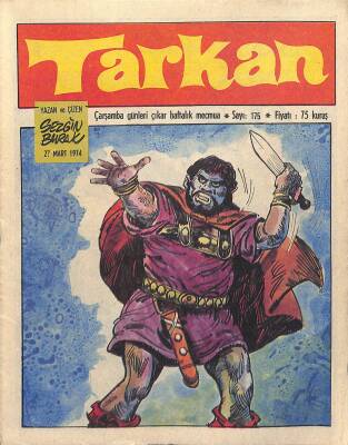 Tarkan Çizgi Roman Sayı175 27 Mart 1974 - Sezgin Burak NDR81282 - 1