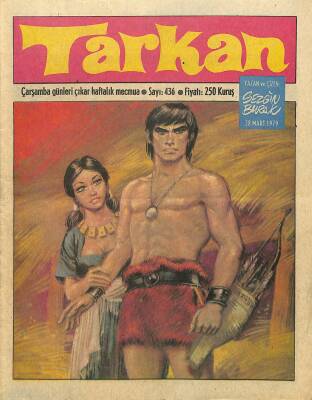 Tarkan Çizgi Roman Sayı436 28 Mart 1979 - Sezgin Burak NDR80148 - 1