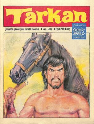 Tarkan Çizgi Roman Sayı486 12 Mart 1980 - Sezgin Burak NDR80025 - 1