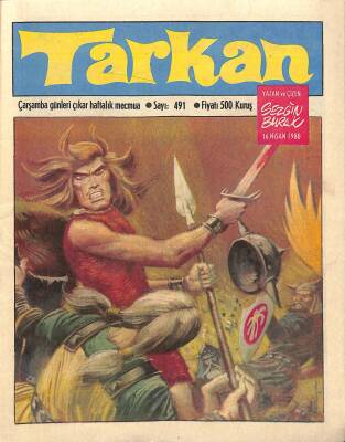 Tarkan Çizgi Roman Sayı491 16 Nisan 1980 - Sezgin Burak NDR80283 - 1