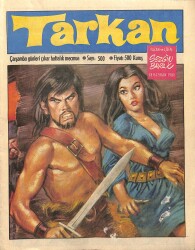 Tarkan Çizgi Roman Sayı500 18 Haziran 1980 - Sezgin Burak NDR80292 - Gökçekoleksiyon