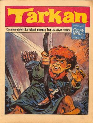 Tarkan Çizgi Roman Sayı567 30 Eylül 1981- Sezgin Burak NDR80593 - 1