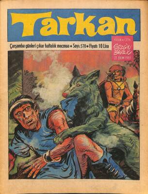 Tarkan Çizgi Roman Sayı570 21 Ekim 1981- Sezgin Burak NDR80595 - 1