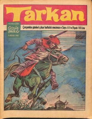 Tarkan Çizgi Roman Sayı577 9 Aralık 1981 - Sezgin Burak NDR80585 - 1