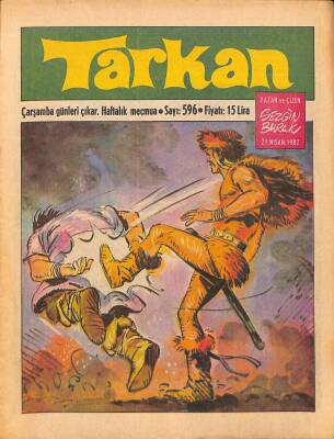 Tarkan Çizgi Roman Sayı596 21 Nisan 1982 - Sezgin Burak NDR80572 - 1