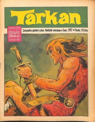Tarkan Çizgi Roman Sayı597 28 Nisan 1982 - Sezgin Burak NDR80573 - 1