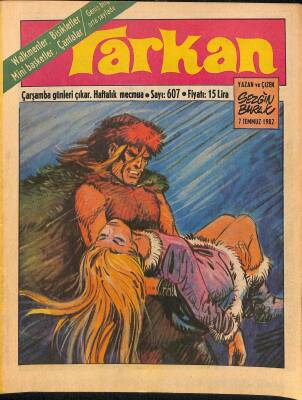 Tarkan Çizgi Roman Sayı607 7 Temmuz 1982 - Sezgin Burak NDR80557 - 1