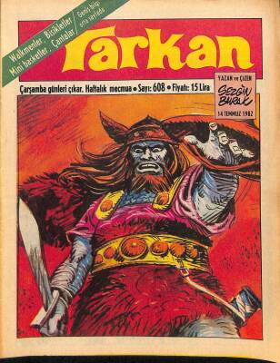 Tarkan Çizgi Roman Sayı608 14 Temmuz 1982 - Sezgin Burak NDR80294 - 1