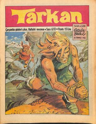 Tarkan Çizgi Roman Sayı610 28 Temmuz 1982 - Sezgin Burak NDR80296 - 1