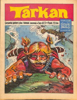 Tarkan Çizgi Roman Sayı613 18 Ağustos 1982 - Sezgin Burak NDR80299 - 1