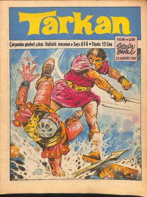 Tarkan Çizgi Roman Sayı614 25 Ağustos 1982 - Sezgin Burak NDR80551 - 1