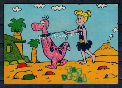 Taş Devri Temalı Kartpostal KRT4835 - 1