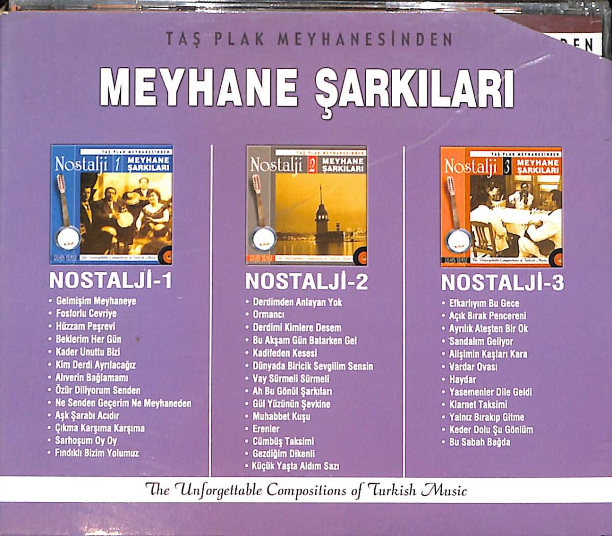 Taş Plak Meyhanesinden Meyhane Şarkıları 1 - 2 - 3 CD (İkinci El) CD5652 - 2