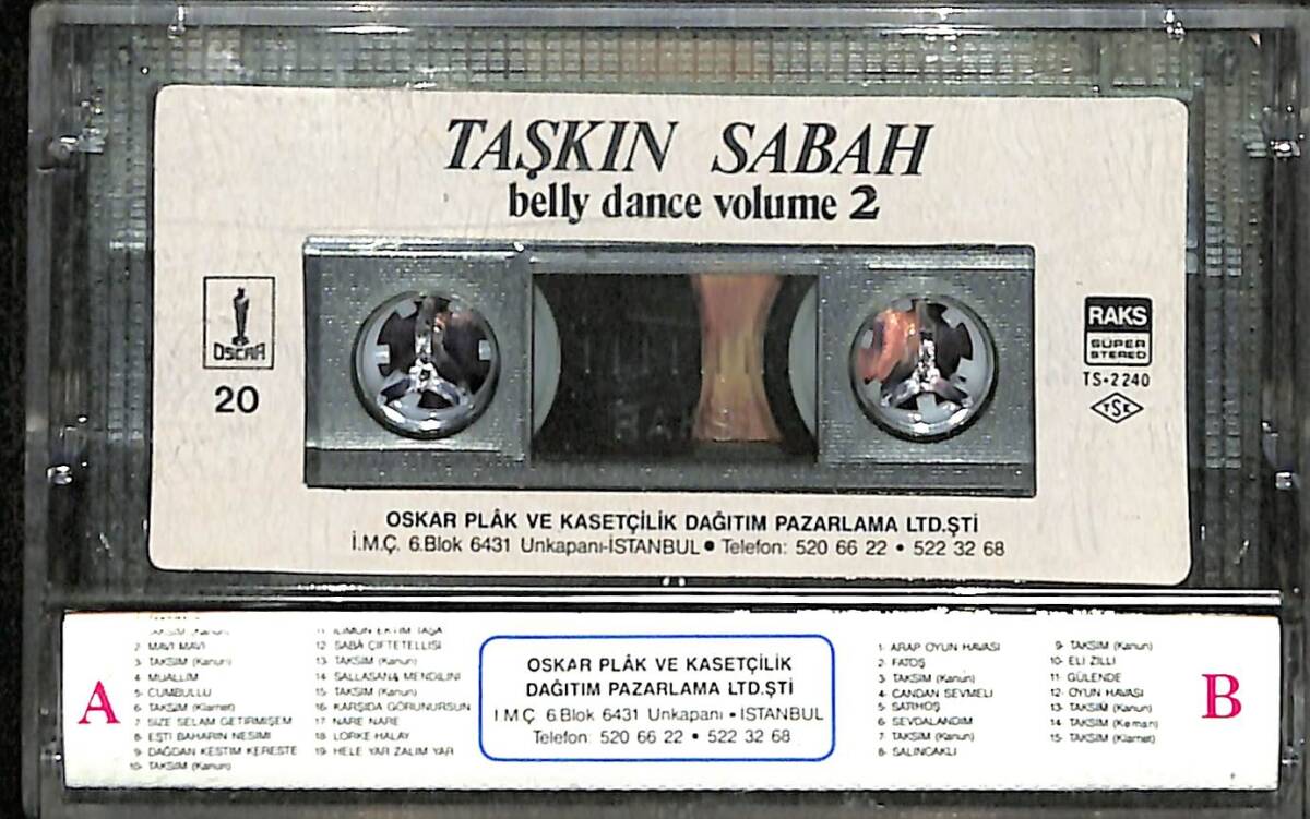 Taşkın Sabah - Belly Dance Volume 2 Orijinal Kaset (İkinci El) KST30564 - 2