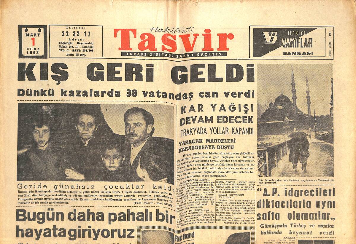 Tasvir Gazetesi 1 Mart 1963 - Richard Burton Nihayet İtiraf Etti: Liz'i Çok Seviyorum Ama Evlenmek Asla GZ144298 - 1