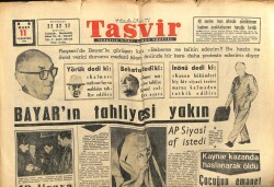 Tasvir Gazetesi 11 Mart 1963 - Celal Bayarın Tahliyesi Yakın GZ64951 - 2