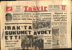 Tasvir Gazetesi 11 Şubat 1963 - Irakta Sükunet Avdet Attı GZ64937 - 1