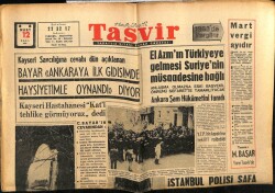 Tasvir Gazetesi 12 Mart 1963 - Mariner 2.Peyki Venüsü Çok Sıcak Ve Kuru Buldu GZ64950 - 1