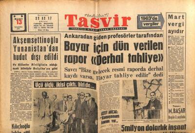 Tasvir Gazetesi 13 Mart 1963 - Gizli Ordu Savaşında De Gaulle Galip GZ64949 - 1