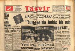 Tasvir Gazetesi 13 Şubat 1963 - Yeni Irak Hükümeti Sosyalizme Kayıyor GZ64936 - 1