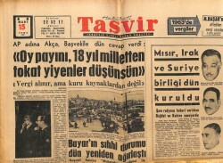 Tasvir Gazetesi 15 Mart 1963 - Fatin Rüştü Zorlunun Ailesi Ziynetinin Tamamını Alamadı GZ64945 - 1